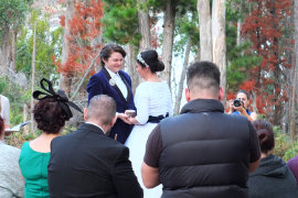 Amy and Kim's wedding at Bruny Island Lodge 2017
