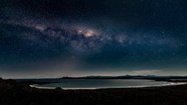 Milky Way over Cloudy Bay Lagoon
