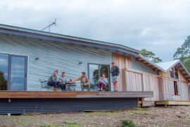 relaxing at Bruny Island Lodge